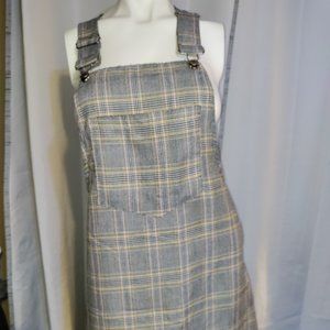 A.N.W - lightweight Plaid Overalls